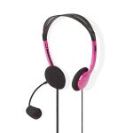 NEDIS CHST100PK Στερεοφωνικό on-ear headset σε ροζ χρώμα